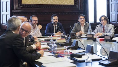 Reunió de la Mesa del Parlament, en una imatge d'arxiu.