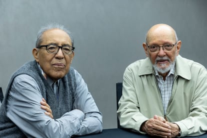 Luis Millones y Eduardo Matos Moctezuma en Guadalajara, México.