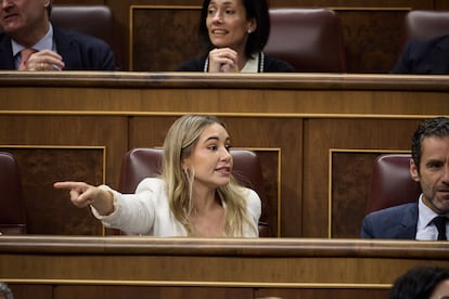 La diputada del PP Noelia Núñez, durante un pleno en el Congreso en junio de este año.
