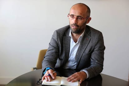 Pedro Luis Sanz, alcalde de Meco, hoy, en el Ayuntamiento del municipio.