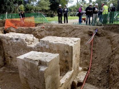 Los restos del portal de Sant Daniel recuperados en 2006 y que el Ayuntamiento musealizar&aacute; para su visita. 