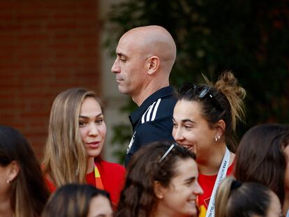 Luis Rubiales en el Palacio de la Moncloa (Madrid), el 22 de agosto.