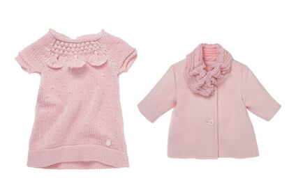 Con este conjunto de vestido (290 euros) y abrigo rosa (400 euros) de Baby Dior, una de las marcas  preferidas de su madre, Giulia conseguirá que a toda la familia se le caiga la baba. 