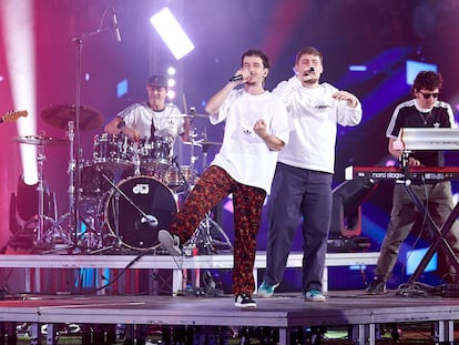 El grup català The Tyets actuant al Palau Sant Jordi.