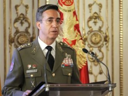 El Jefe del Estado Mayor del Ej&eacute;rcito, general Jaime Dom&iacute;nguez Buj, durante su toma de posesi&oacute;n.