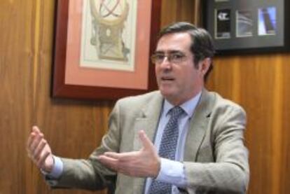 Antonio Garamendi, presidente de Cepyme y candidato a la presidencia de CEOE en un momento de la entrevista con Cinco Días.