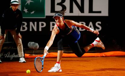 Muguruza, durante el duelo nocturno contra Gavrilova.