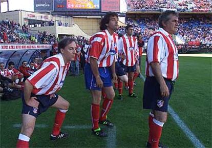 Veteranos antes de jugar.