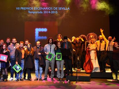 Los premiados en la s&eacute;ptima edici&oacute;n de los Premios Escenarios de Sevilla.