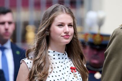 La princesa Leonor, en la Academia Militar de Zaragoza, el pasado 7 de julio.