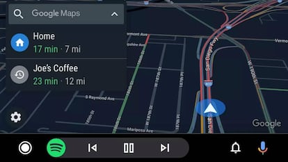 Google Maps en Android Auto.