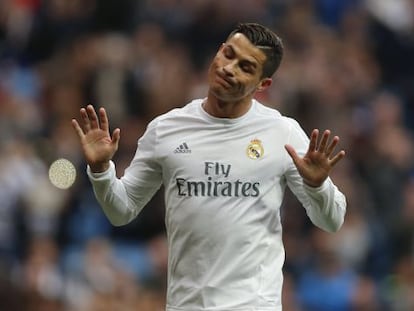 Cristiano Ronaldo se niega a celebrar su gol, el 1-0 conseguido en el segundo penalti que pate&oacute; contra la Real Sociedad.