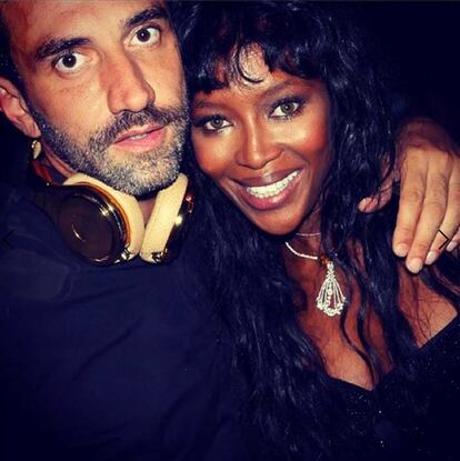 Riccardo Tisci y Naomi Campbell.