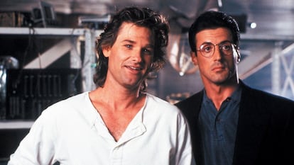 Fotograma de la película 'Tango y Cash' (1989). Sylvester Stallone aparece junto a Kurt Rusell.