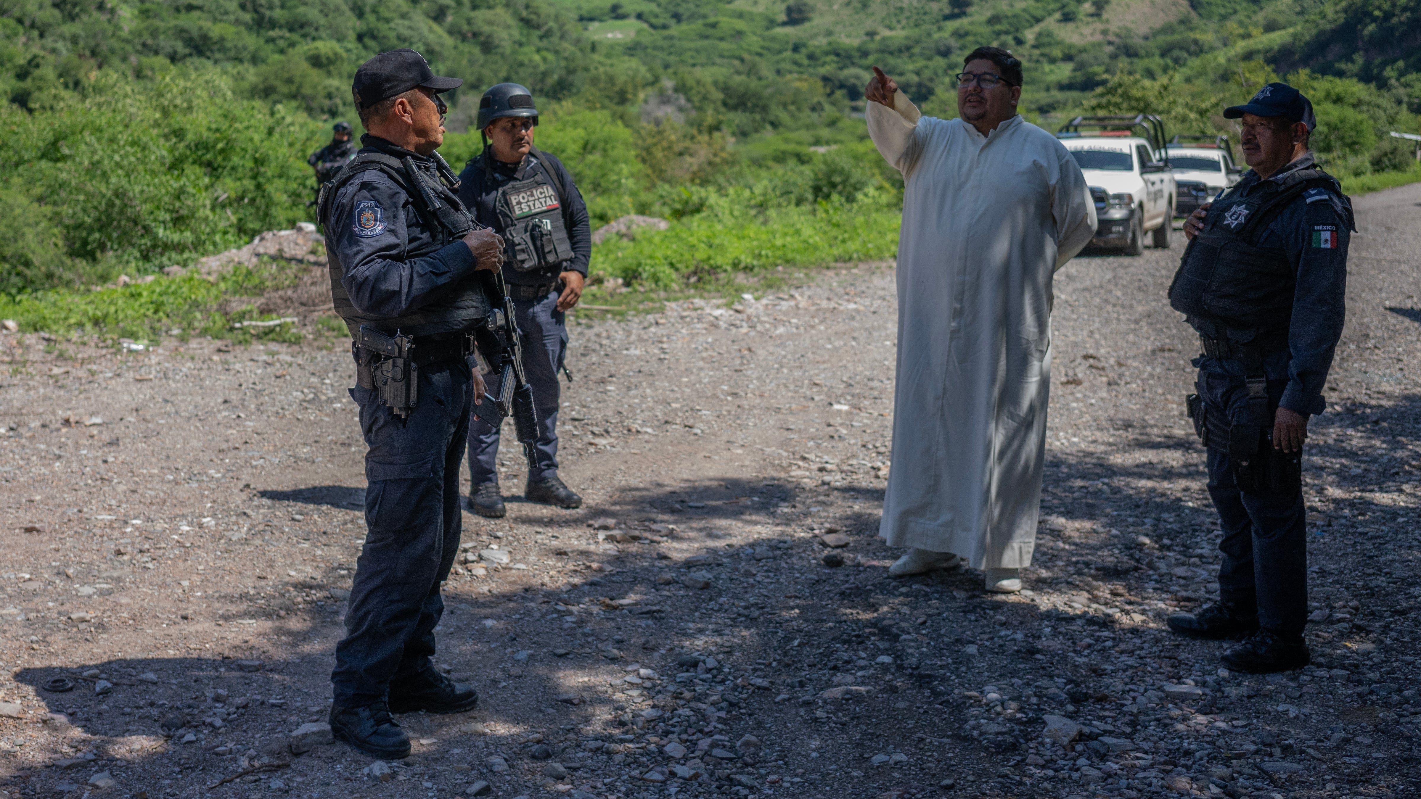 Sacerdote Filiberto Velázquez, director del Centro de Derechos Humanos Minerva Bello, Guerrero, en septiembre de 2023.