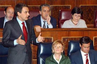 El presidente del Gobierno, durante su intervención en la sesión de control al Ejecutivo en el Congreso de los Diputados.