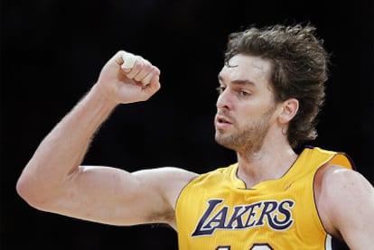 El español Pau Gasol, jugador de los Lakers.