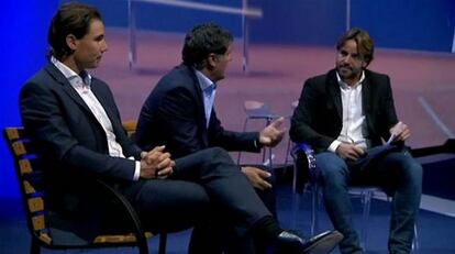 Rafael Nadal y Toni Nadal, en el Encuentro Telefónica 2015, celebrado por la operadora esta semana.