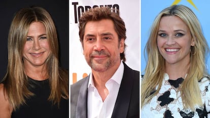 De izquierda a derecha: Jennifer Aniston, Javier Bardem y Reese Witherspoon. 