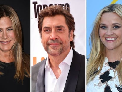 De izquierda a derecha: Jennifer Aniston, Javier Bardem y Reese Witherspoon. 