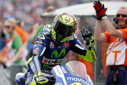 Rossi, al circuit d'Assen (Holanda).