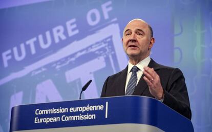 The European economic commissioner, Pierre Moscovici.