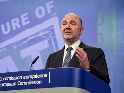 The European economic commissioner, Pierre Moscovici.