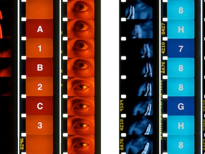 Tiras de fotogramas de la película ‘Healing Ray’, rodada en 16 mm, de Jorge Suárez-Quiñones Rivas, 2021.