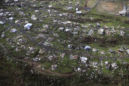 area devastated by Hurricane Maria in Toa Alta (Puerto Rico).