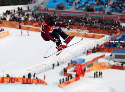 Saori Suzuki, de Japón, durante las clasificaciones de Halfpipe, el 19 de febrero de 2018, en Pyeongchang.