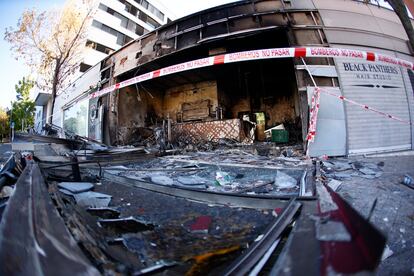 Así quedó el bar tras la explosión e incendio del pasado martes.