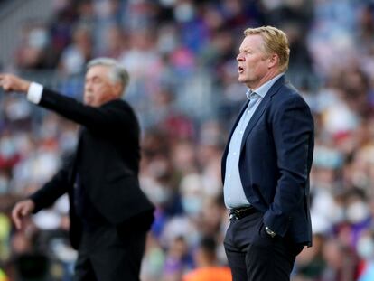 Ronald Koeman, durante el partido contra el Real Madrid.