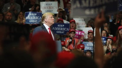 El presidente de Estados Unidos, Donald Trump, el pasado 10 de mayo en Elkhart, Indiana (EE UU). 