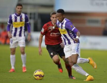 Un instante del Mirandés-Valladolid.