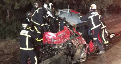 El estado en el que ha quedado uno de los vehículos accidentados.