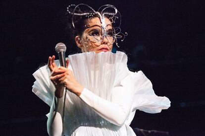 Björk en concierto en Londres el pasado septiembre.