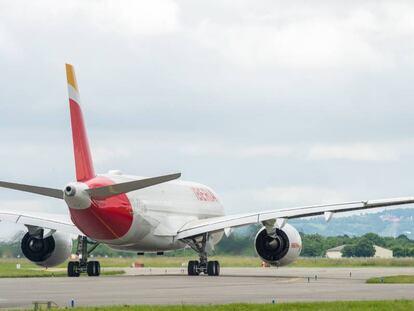 Uno de los nuevos A350 de Iberia.