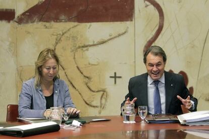 La vicepresidenta, Neus Munté, i Artur Mas