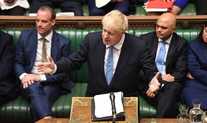 El líder del Partido Conservador y nuevo primer ministro del Reino Unido, Boris Johnson, este jueves en el Parlamento británico (Londres). 