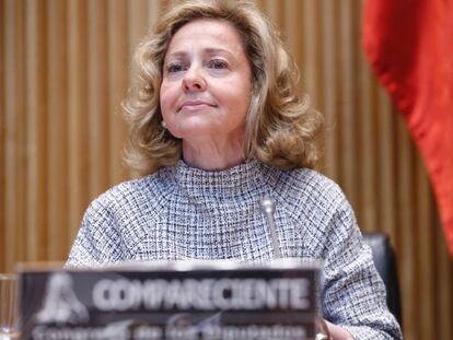 La fiscal general del Estado, Consuelo Madrigal, el lunes en el Congreso.