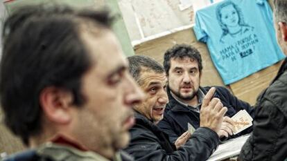 Campamento de trabajadores de Roca, en Alcalá de Henares.