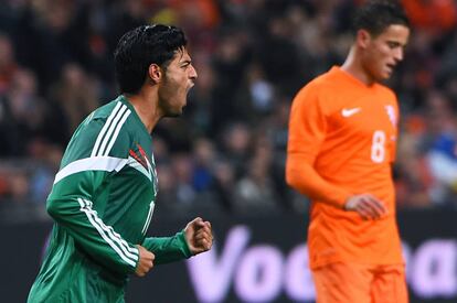 Vela durante el partido contra Holanda en 2014