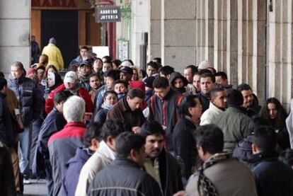 Immigrants wait to register on the electoral roll. But many don't inform the town hall when they leave.