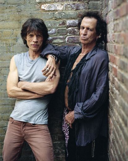 Con Keith Richards en una foto promocional reciente.