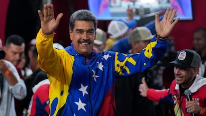 Maduro on Sunday after being declared the winner by the National Electoral Council in Caracas.