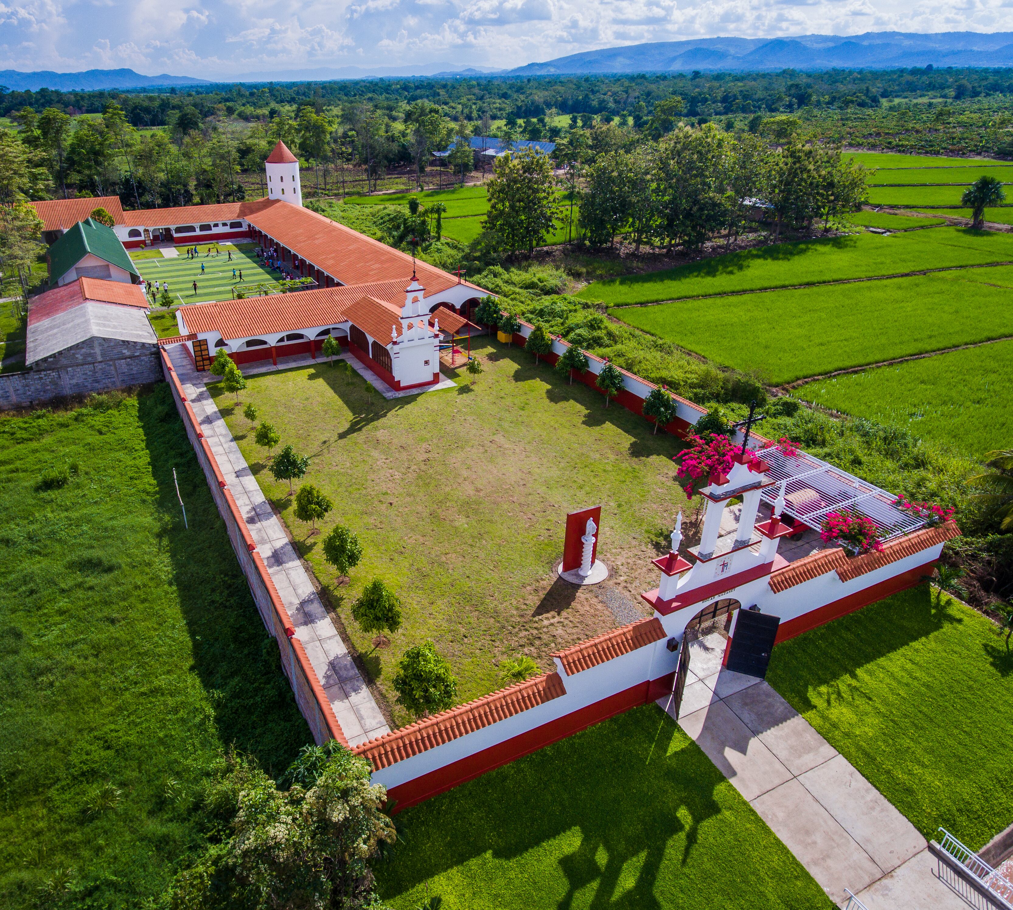 Vista aérea de una de las instalaciones del Hogar Nazaret.