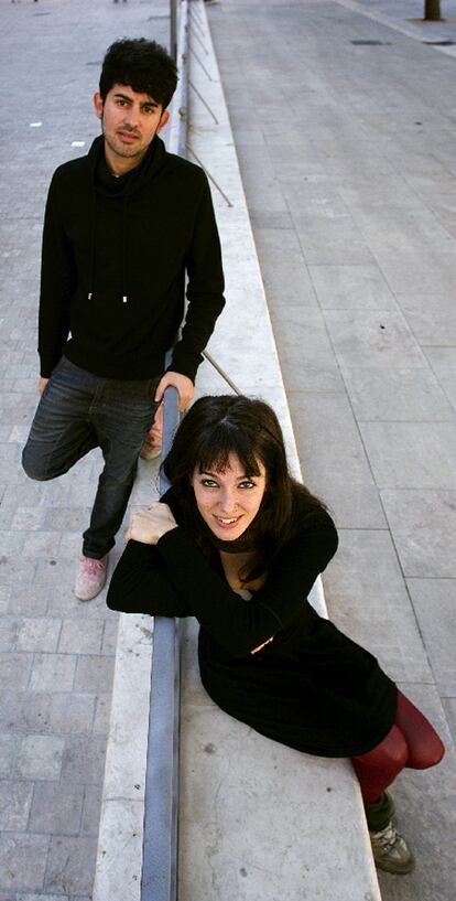 Los actores Alberto Corts y Nerea Vega, en Mlaga.