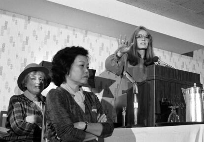 Gloria Steinem, en un acto en Washington, en 1979.