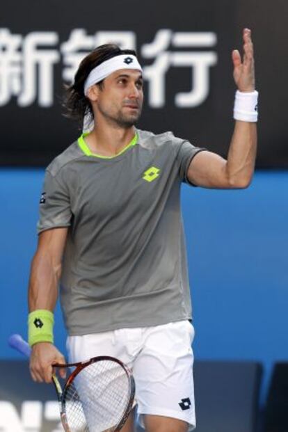 Ferrer en su partido ante Berdych.