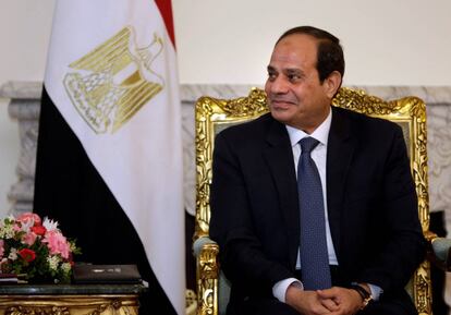 El presidente de Egipto Abdel Fatah al Sisi en el palacio presidencial de El Cairo el pasado 18 de mayo